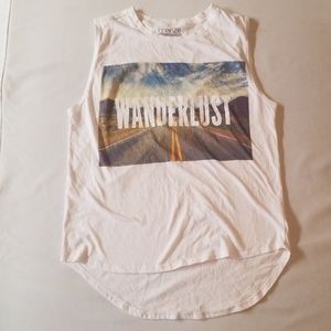 Wanderlust sleeveless shirt
